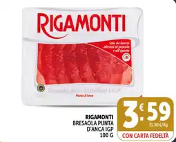 Deco Market Rigamonti Bresaola Punta d'Anca IGP offerta