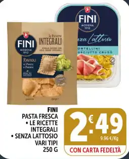 Deco Market Fini pasta fresca le ricette integrali senza lattosio offerta