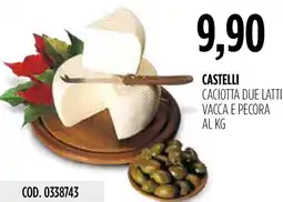 Carico Cash & Carry Castelli Caciotta Due Latti Vaca e Pecora offerta