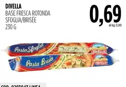 Carico Cash & Carry Divella base fresca rotonda sfoglia/brisée offerta