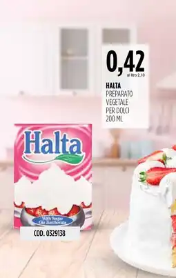 Carico Cash & Carry Halta preparato vegetale per dolci offerta