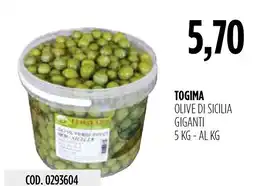 Carico Cash & Carry Togima olive di Sicilia giganti offerta