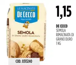 Carico Cash & Carry De Cecco semola offerta