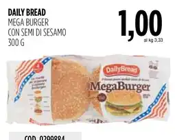 Carico Cash & Carry DailyBread MegaBurger con semi di sesamo offerta