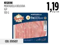 Carico Cash & Carry Negroni mortadella bologna IGP offerta