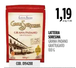 Carico Cash & Carry Latteria SoreSina Grana Padano Grattugiato offerta
