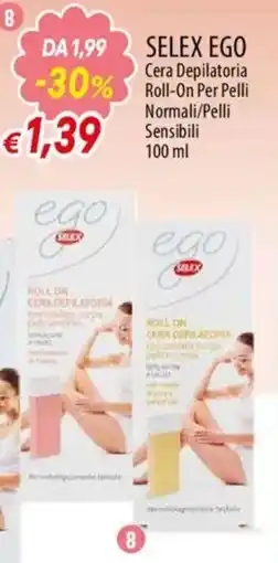 Galassia superstore SELEX EGO Cera Depilatoria Roll-On Per Pelli Normali/Pelli Sensibili offerta