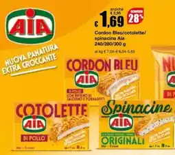 Sì con te Superstore AIA Cordon Bleu/cotolette/ spinacina offerta