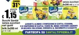 Sì con te Superstore Succhi Santal senza zuccheri offerta