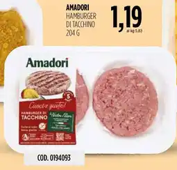 Carico Cash & Carry Amadori hamburger di tacchino offerta