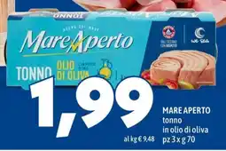 MEGA Mare Aperto tonno in olio di oliva offerta