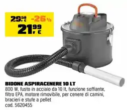 OBI Bidone aspiracenere 10 lt offerta