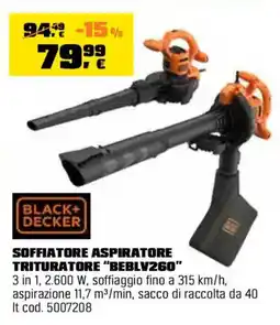 OBI Soffiatore aspiratore trituratore Black+Decker offerta
