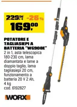 OBI Potatore e tagliasiepi a batteria WG908E WORX offerta