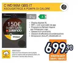 Unieuro Asciugatrice a pompa di calore Whirlpool offerta