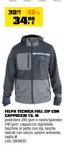 OBI FelPA Tecnica Full Zip con Cappuccio offerta