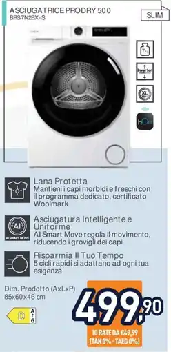 Unieuro Asciugatrice Prodry 500 offerta