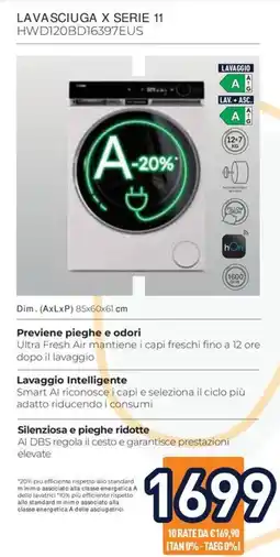 Unieuro Haier Lavasciuga X Serie 11 offerta