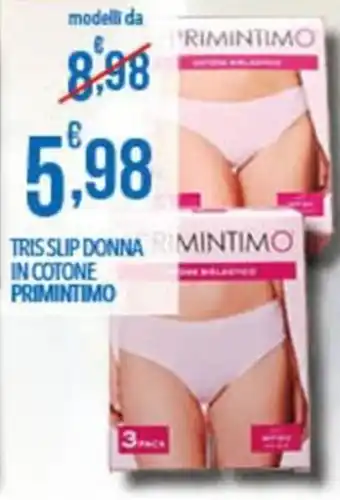 Tris slip donna in cotone primintimo