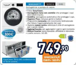 Unieuro Asciugatrice a pompa di calore offerta