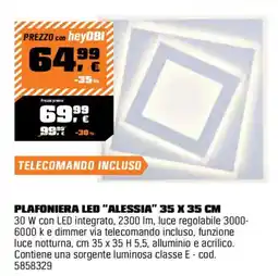 OBI Plafoniera LED "Alessia" offerta