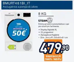 Unieuro Asciugatrice a pompa di calore Beko offerta