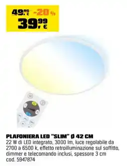 OBI Plafoniera LED "Slim" offerta