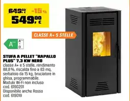 OBI Stufa a pellet Rapallo Plus offerta