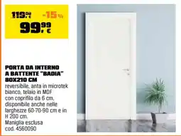 OBI Porta da interno a battente "Badia" offerta