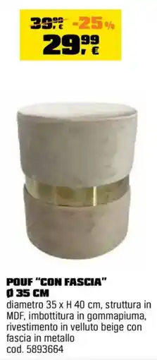 OBI POUF "CON FASCIA" offerta