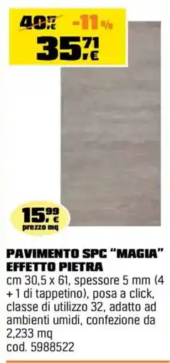 OBI Pavimento SPC "Magia" effetto pietra offerta