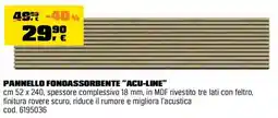 OBI Pannello fonoassorbente "Acu-Line" offerta