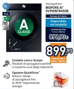 Unieuro Asciugatrice BESPOKE AI offerta