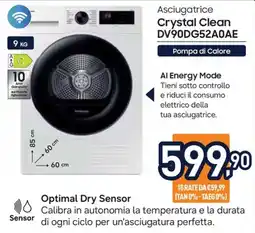 Unieuro Asciugatrice Crystal Clean offerta