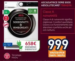 Unieuro AEG Asciugatrice serie 8000 AbsoluteCare offerta