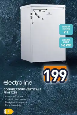 Unieuro Electroline congelatore verticale offerta