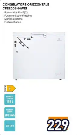 Unieuro Congelatore orizzontale CFE200SH4WE1 offerta