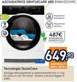 Unieuro Asciugatrice Gentecare 600 offerta