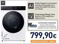 Unieuro LG Asciugatrice offerta