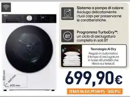 Unieuro Asciugatrice LG offerta