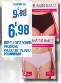 Iper Nonna Isa Tris culotta donna in cotone Primintimo offerta