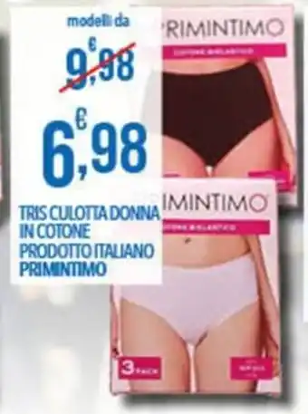 Tris culotta donna in cotone Primintimo