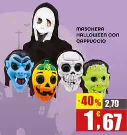 Maury's Maschera Halloween con cappuccio offerta