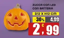 Maury's Zucca con LED con batteria offerta