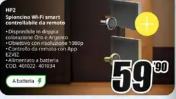 MediaWorld HP2 Spioncino Wi-Fi smart controllabile da remoto offerta