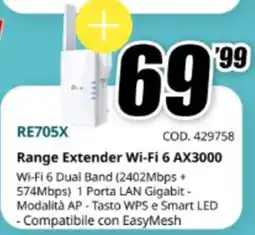 MediaWorld Range Extender Wi-Fi 6 AX3000 offerta