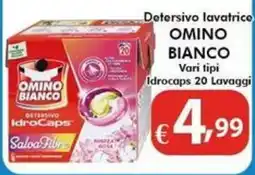 Bernava Detersivo lavatrice Omino Bianco IdroCaps offerta