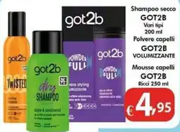 Bernava Shampoo secco GOT2B offerta
