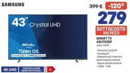 FreeShop Samsung 43" Crystal UHD offerta