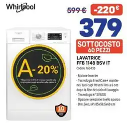FreeShop Whirlpool lavatrice offerta